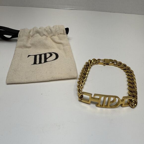 Taylor Swift The Tortured Poets Department Gold Chain Bracelet - Picture 3 of 7